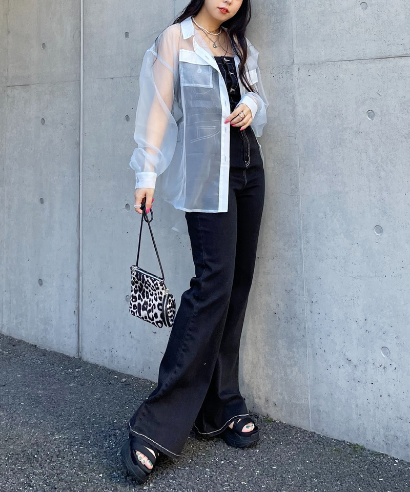 オーガンジーオーバーシャツ 詳細画像 オフホワイト 5