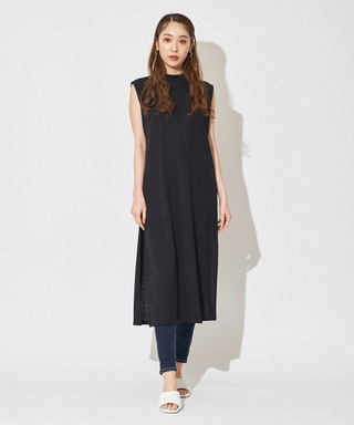 ロングスリットリブトップス