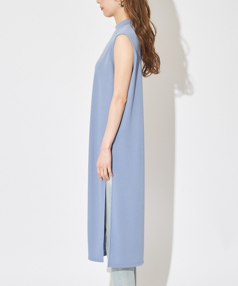 ロングスリットリブトップス 詳細画像 ブルー 5