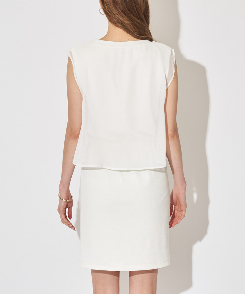 シフォンレイヤードワンピース 詳細画像 オフホワイト 5