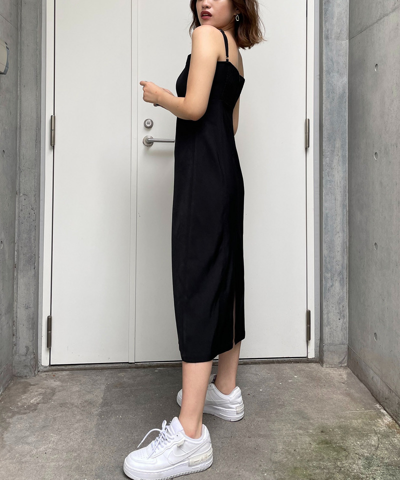 開襟ジャケット&times;ワンピースセット 詳細画像 ブラック 3