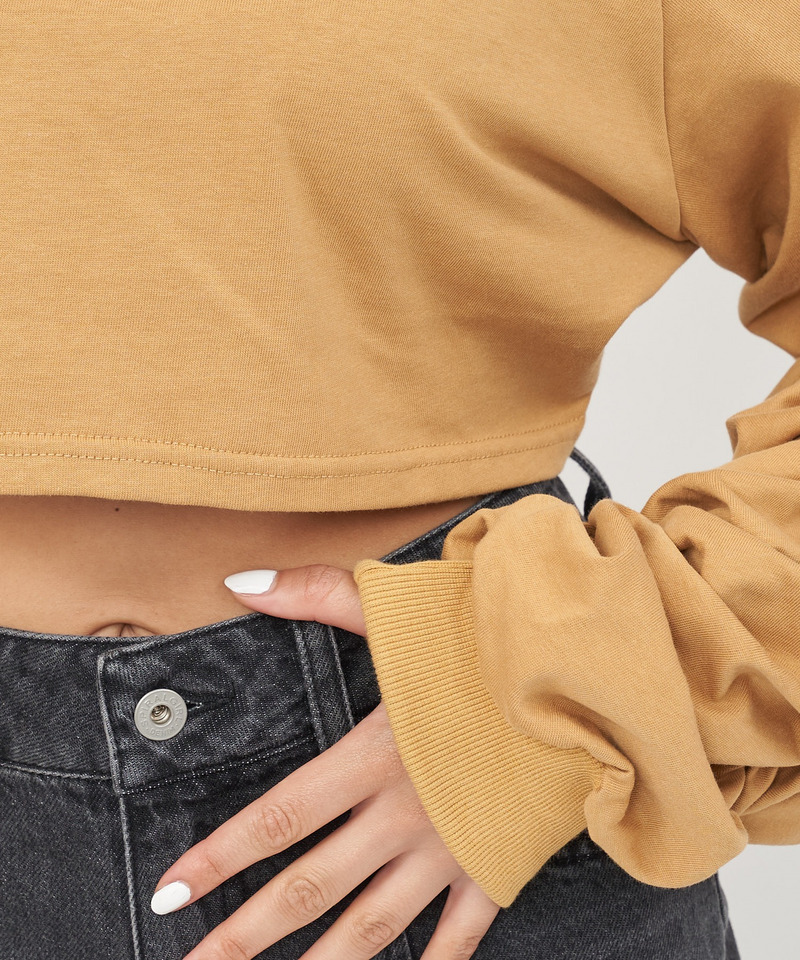 袖ギャザートップス 詳細画像 イエロー 5