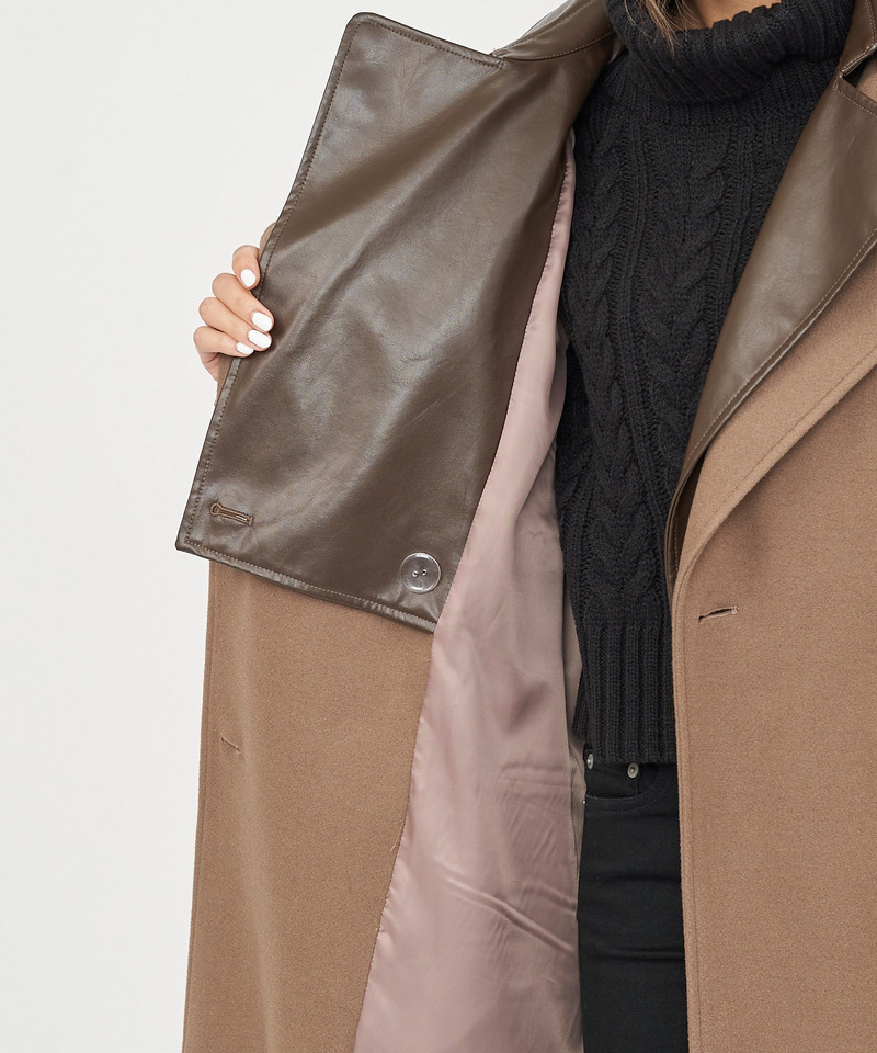 ダブルカラーチェスターコート 詳細画像 ブラウン 11