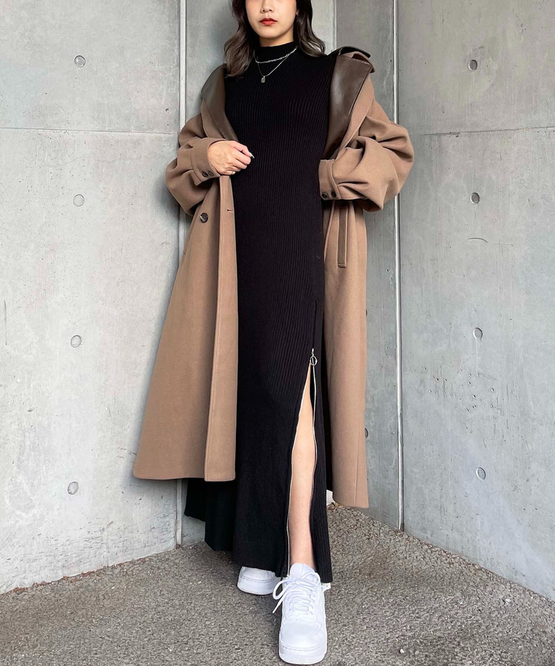 ダブルカラーチェスターコート 詳細画像 ブラウン 2