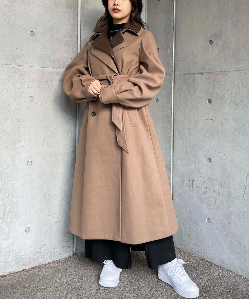 ダブルカラーチェスターコート 詳細画像 ブラウン 3