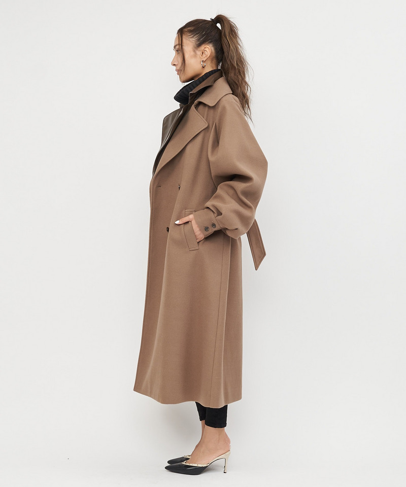 ダブルカラーチェスターコート 詳細画像 ブラウン 5