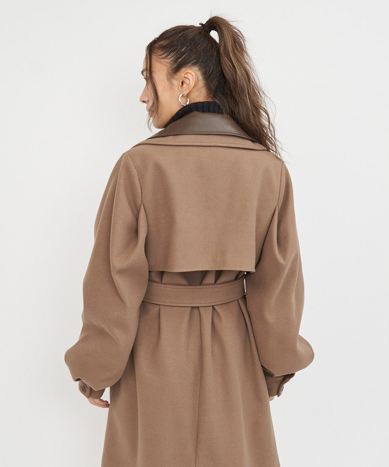 ダブルカラーチェスターコート 詳細画像 ブラウン 9