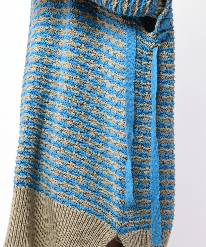 ソリッドボーダーステッチチュニックニット 詳細画像 ブルー系 11