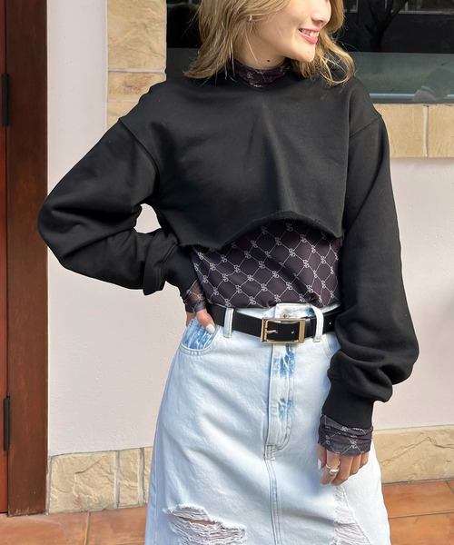 チュールレイヤードコンパクトパーカー 詳細画像