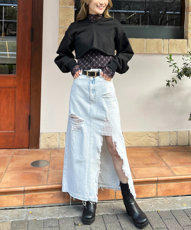 チュールレイヤードコンパクトパーカー 詳細画像 ブラック 3