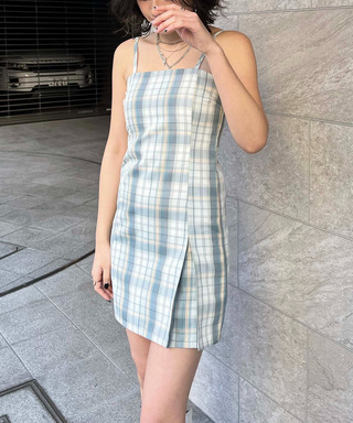 フェイクスリットキャミワンピース