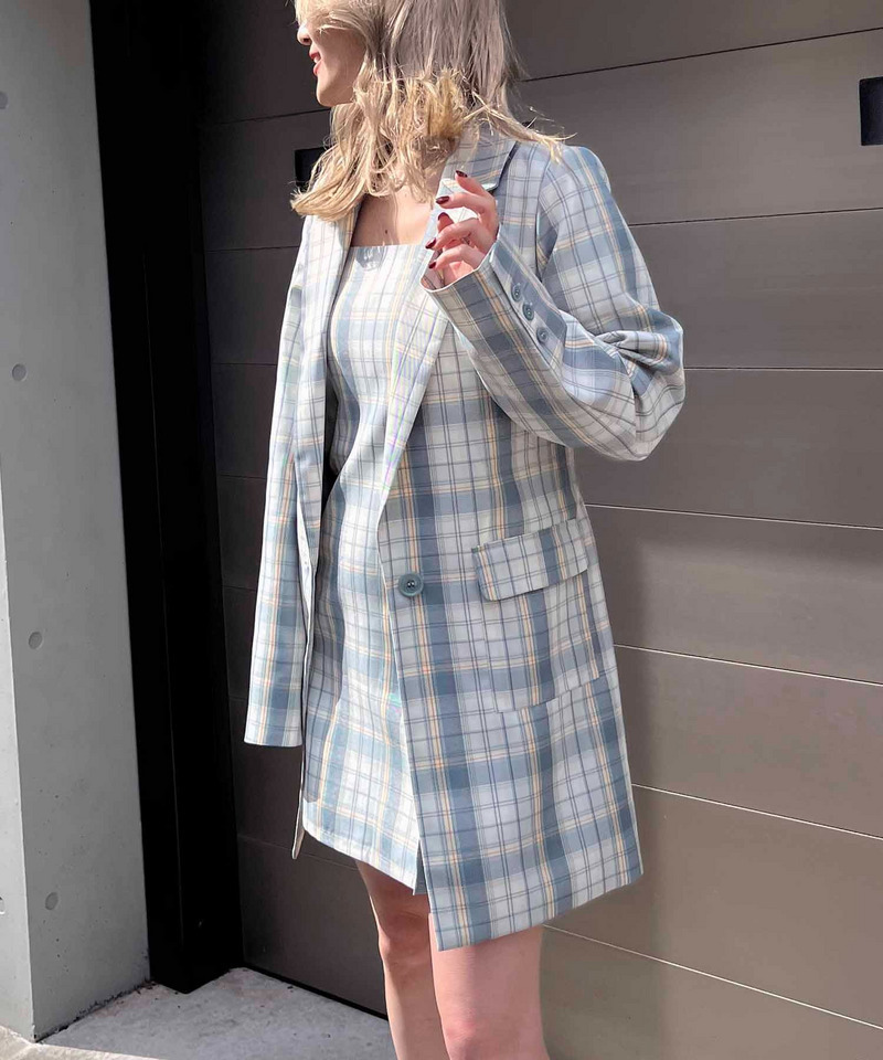 バックベルトテーラージャケット 詳細画像 ブルー系 4