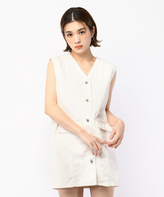 デニムベストワンピース