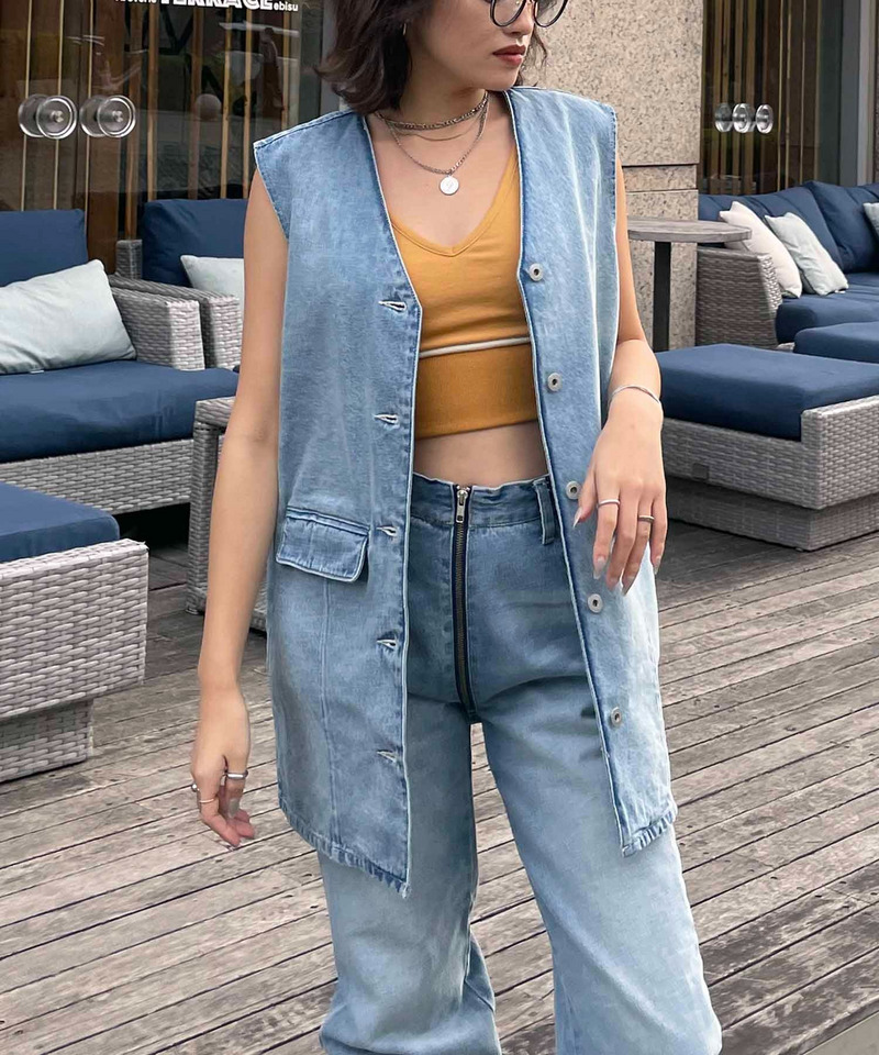 デニムベストワンピース 詳細画像 デニムブルー 11