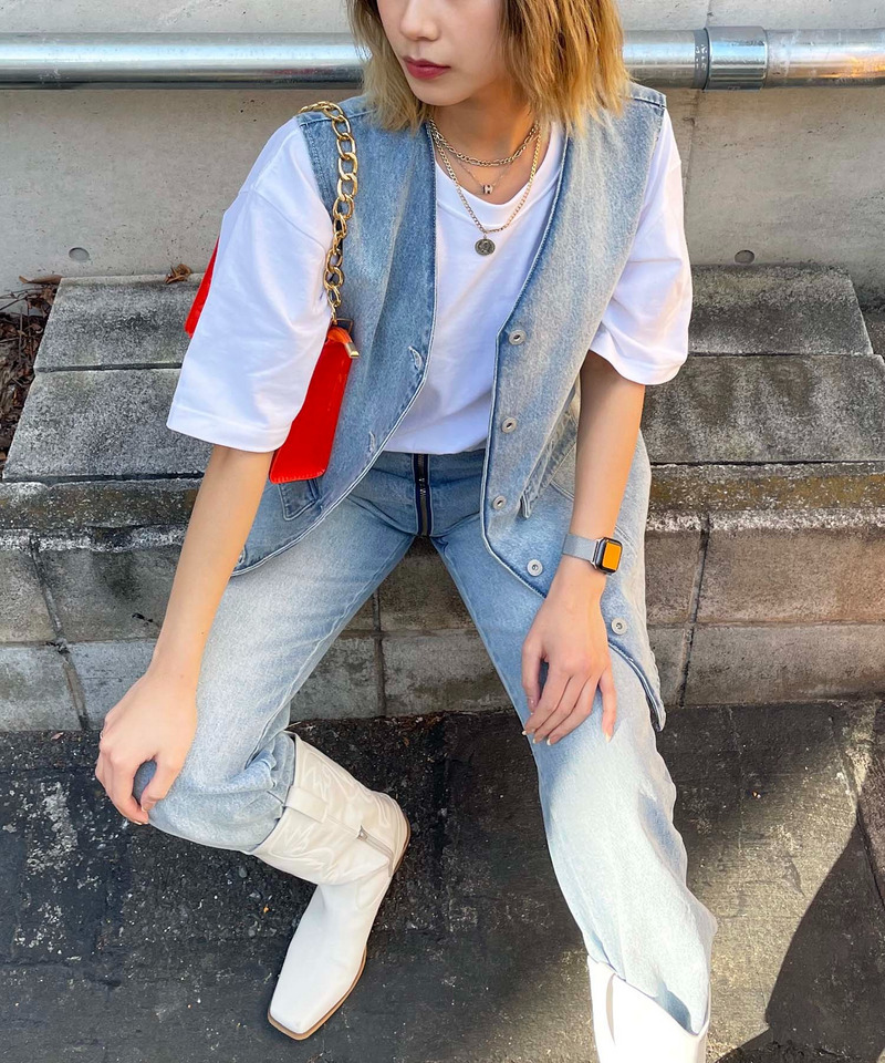 デニムベストワンピース 詳細画像 デニムブルー 9