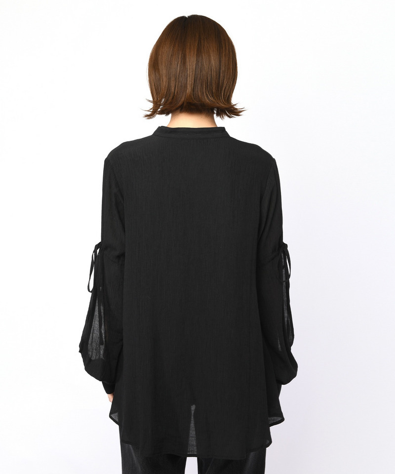 楊柳デザインブラウス 詳細画像 ブラック 11