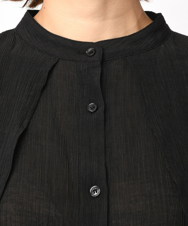 楊柳デザインブラウス 詳細画像 ブラック 13