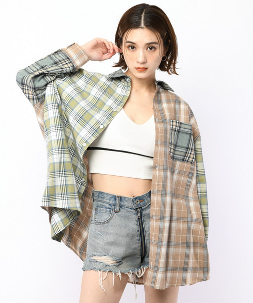 ミックスチェックシャツ 詳細画像