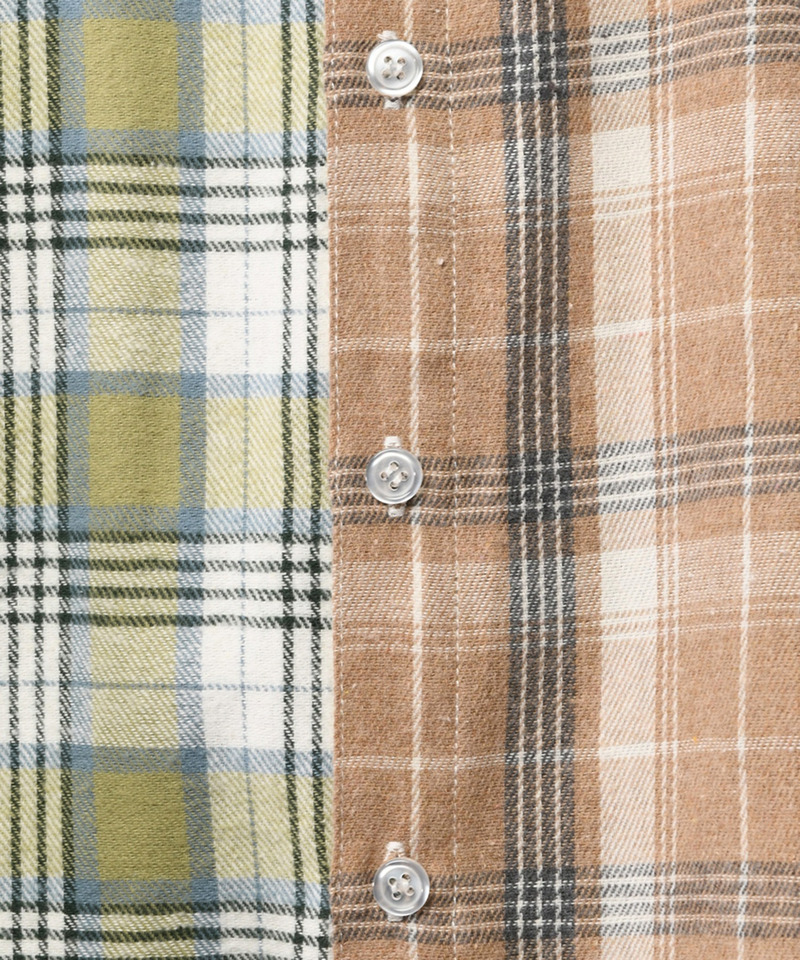 ミックスチェックシャツ 詳細画像 グリーン系 10