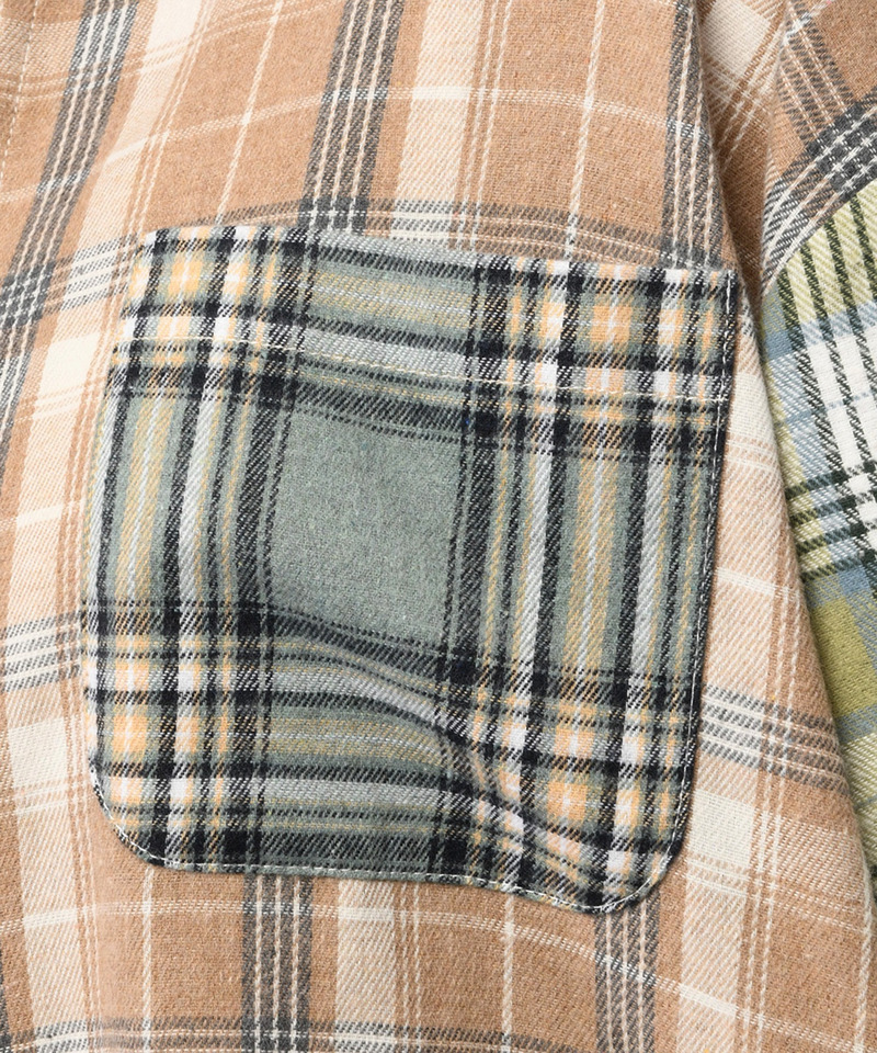ミックスチェックシャツ 詳細画像 グリーン系 11