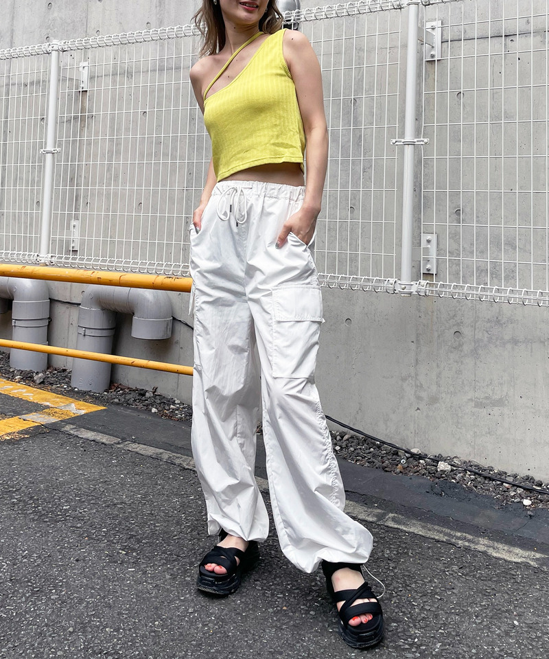 アシメリブタンクトップ 詳細画像 イエロー 3