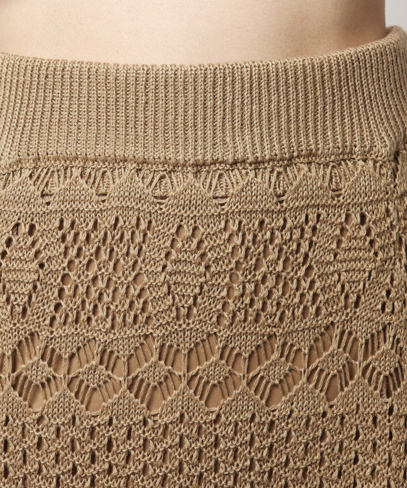 クロシェスリットスカート 詳細画像 ブラウン 7