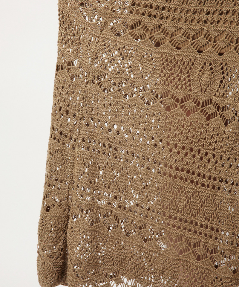 クロシェスリットスカート 詳細画像 ブラウン 8