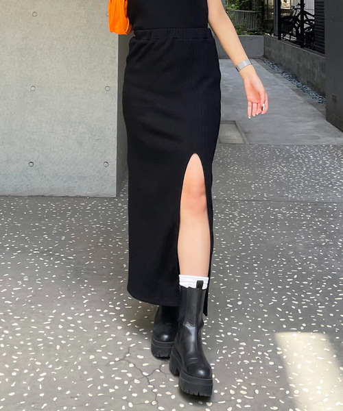 スリットリブスカート 詳細画像