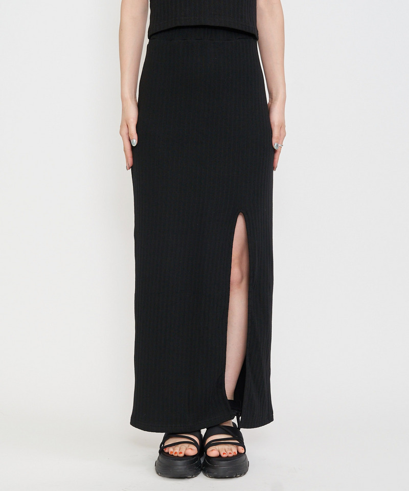 スリットリブスカート 詳細画像 ブラック 4