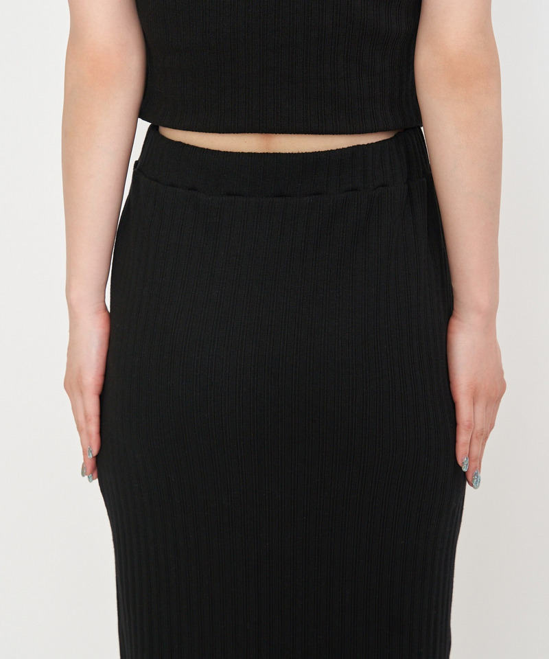 スリットリブスカート 詳細画像 ブラック 9