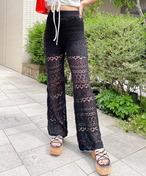 クロシェフレアパンツ 詳細画像