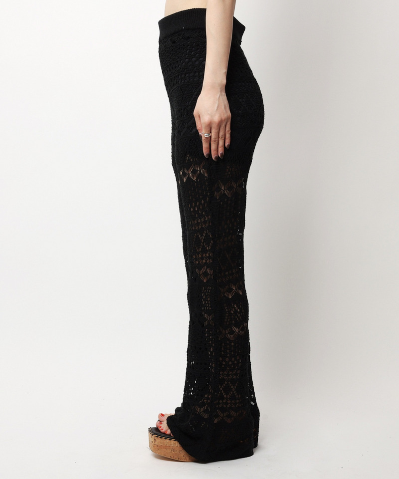 クロシェフレアパンツ 詳細画像 ブラック 5