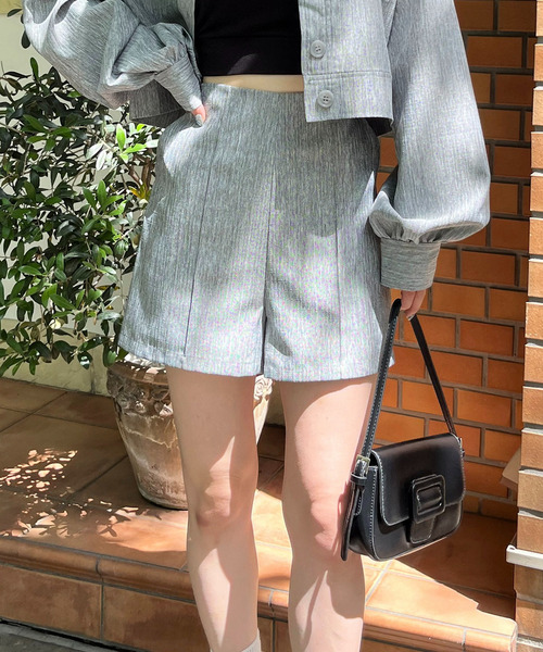 リネンライクショートパンツ 詳細画像