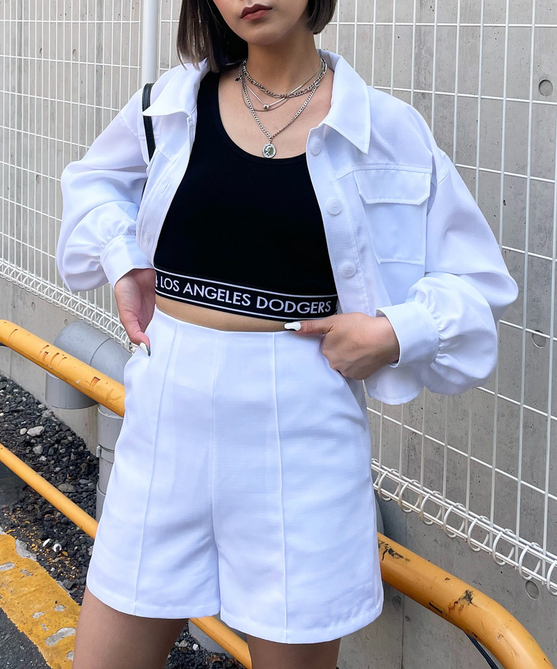 リネンライクショートパンツ 詳細画像 ホワイト 3