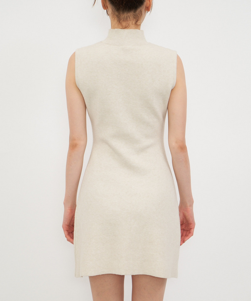 プチハイフレアミラノリブニットワンピース 詳細画像 オフホワイト 10