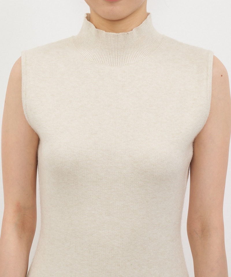 プチハイフレアミラノリブニットワンピース 詳細画像 オフホワイト 11