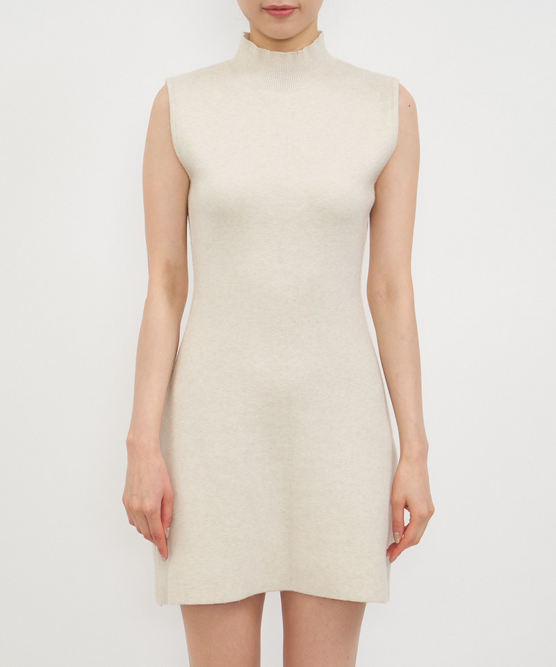 プチハイフレアミラノリブニットワンピース 詳細画像 オフホワイト 8