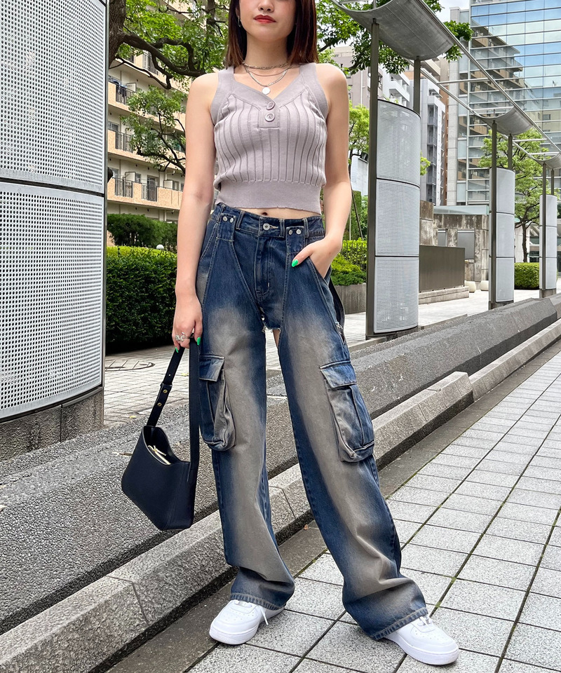 アメスリワイドリブタンク 詳細画像 ライトグレー 2