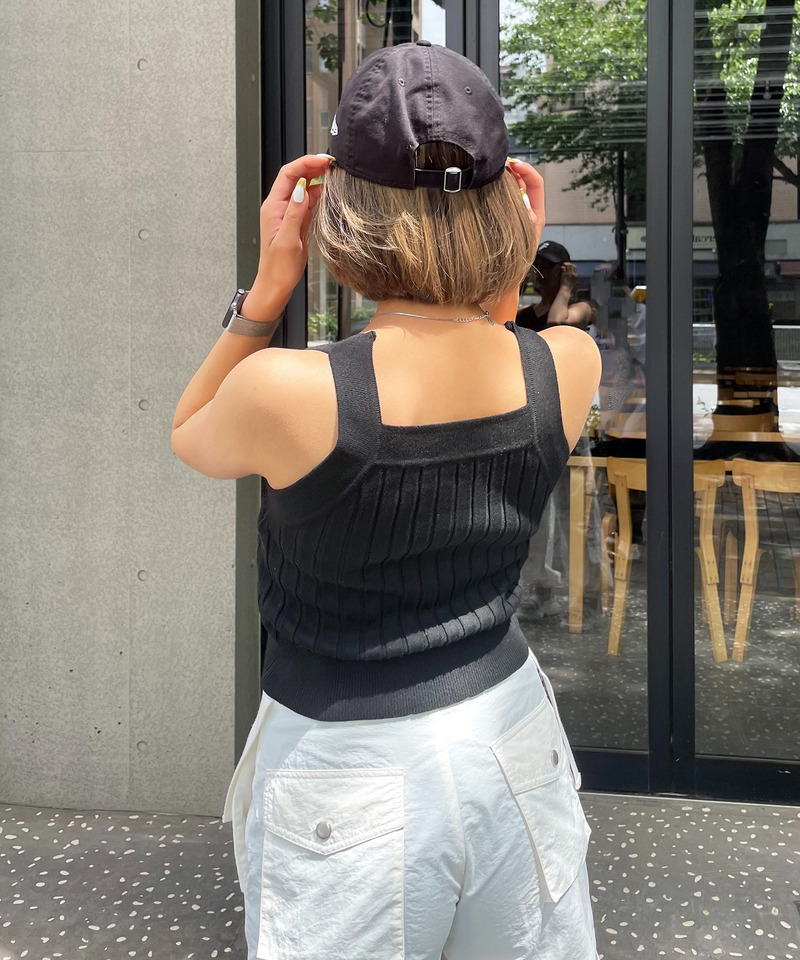 アメスリワイドリブタンク 詳細画像 ブラック 5