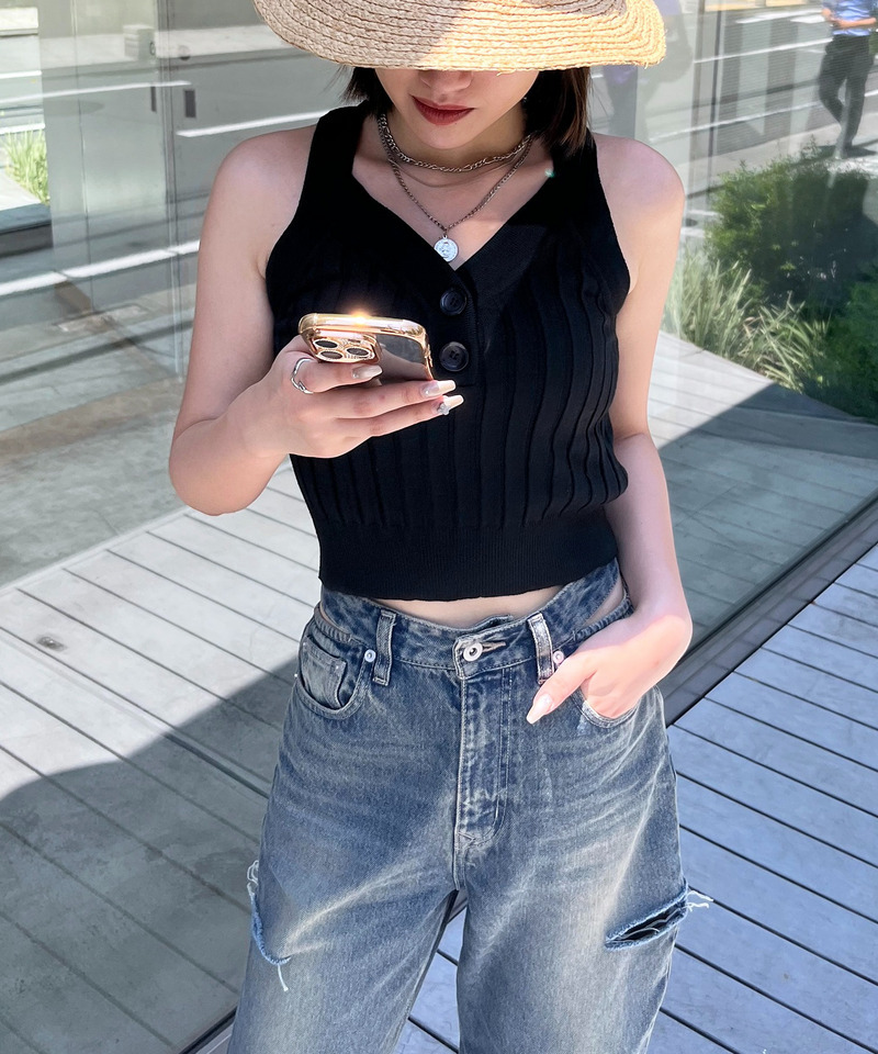 アメスリワイドリブタンク 詳細画像 ブラック 6