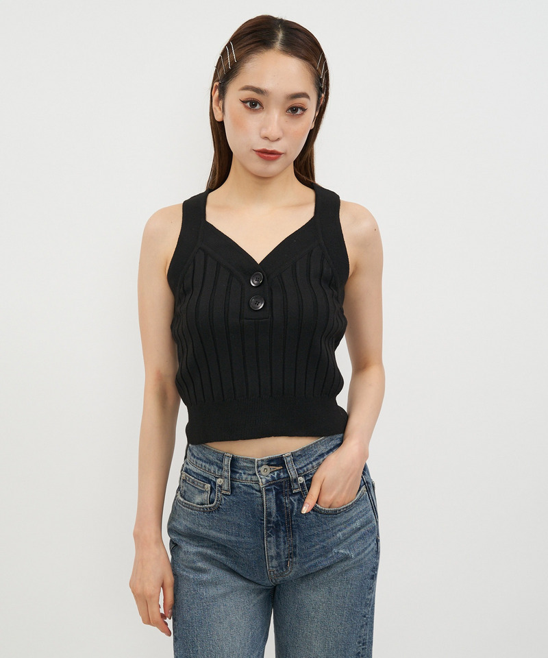 アメスリワイドリブタンク 詳細画像 ブラック 7