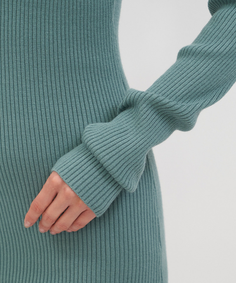 カシュクールレイヤードタイトリブワンピース 詳細画像 グリーン 11