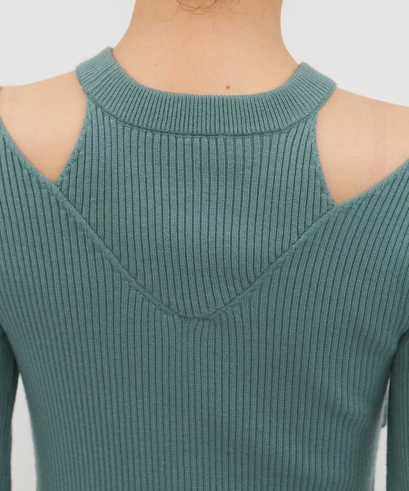 カシュクールレイヤードタイトリブワンピース 詳細画像 グリーン 9