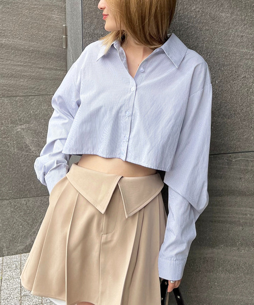 クロップドシャツ 詳細画像