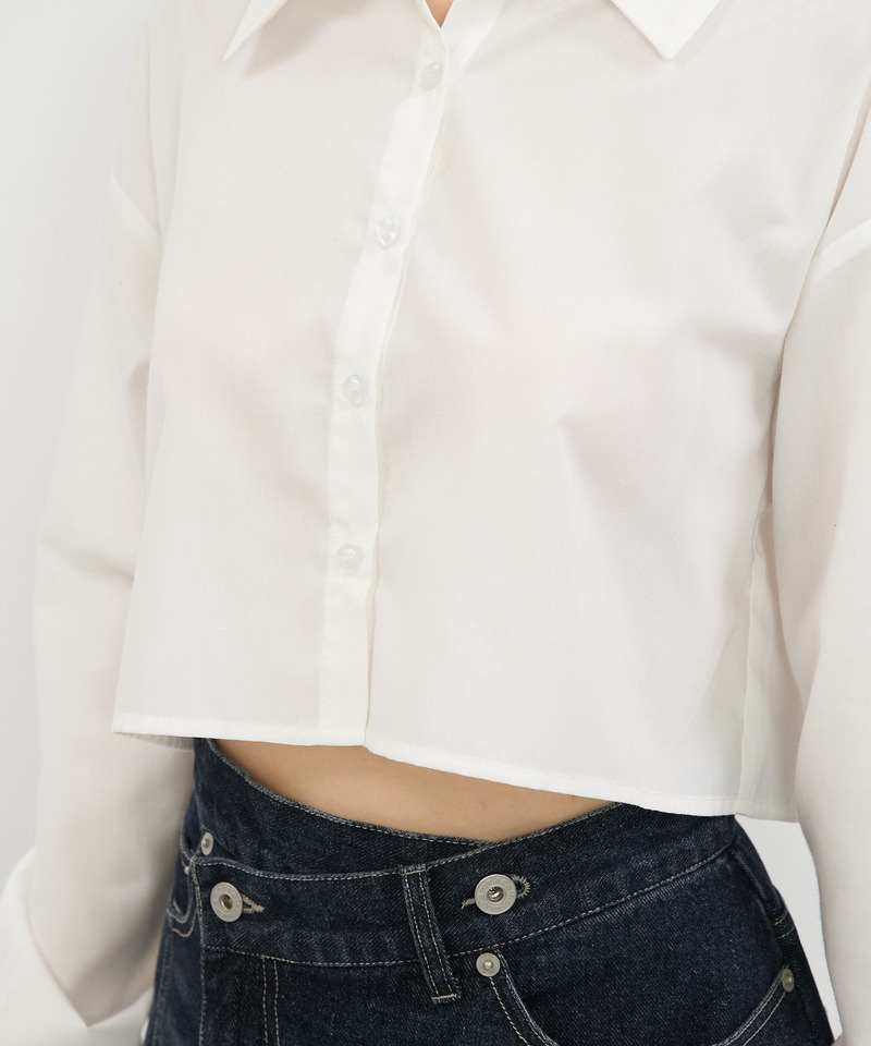 クロップドシャツ 詳細画像 グレー系 10