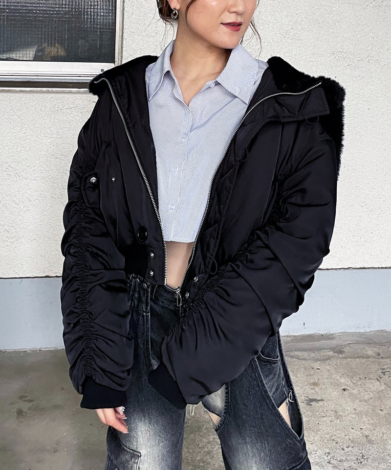 クロップドシャツ 詳細画像 グレー系 3