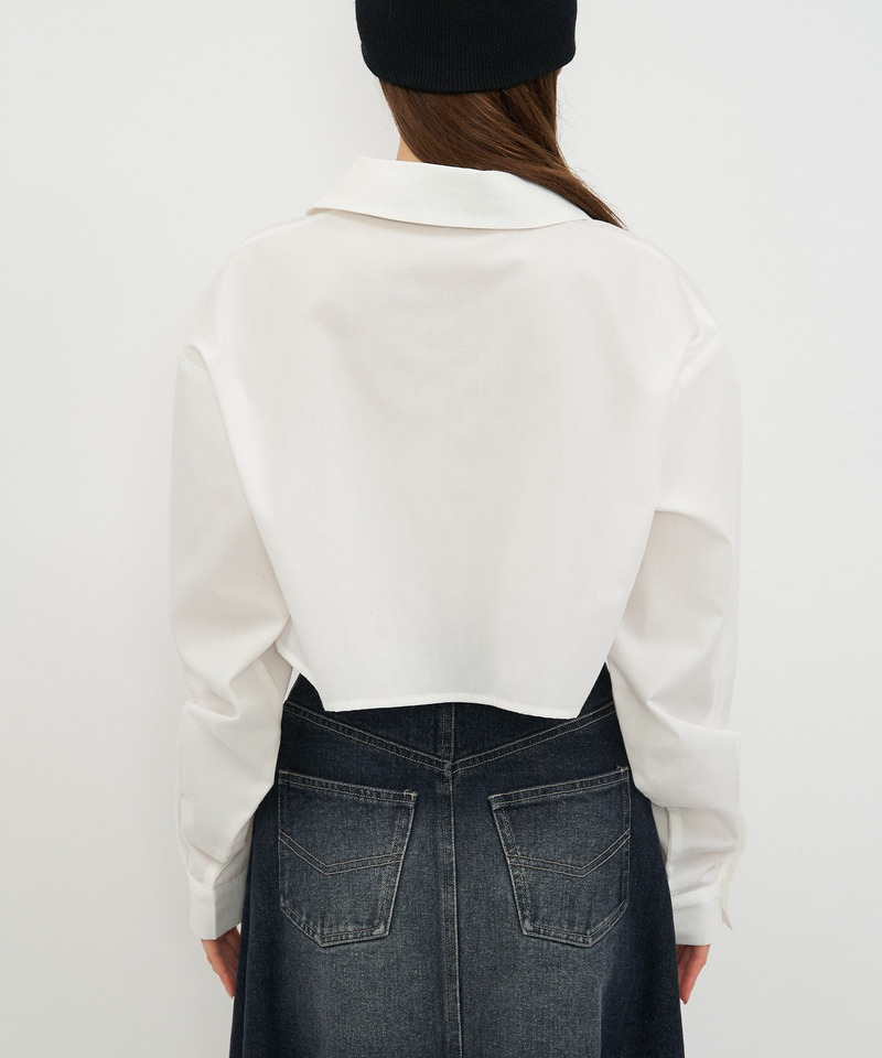 クロップドシャツ 詳細画像 グレー系 7