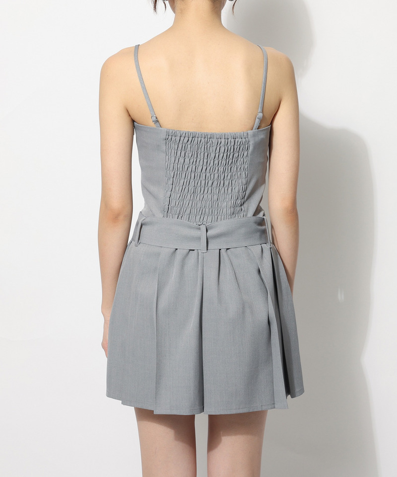 ウエストマークプリーツミニワンピース 詳細画像 チェック 11