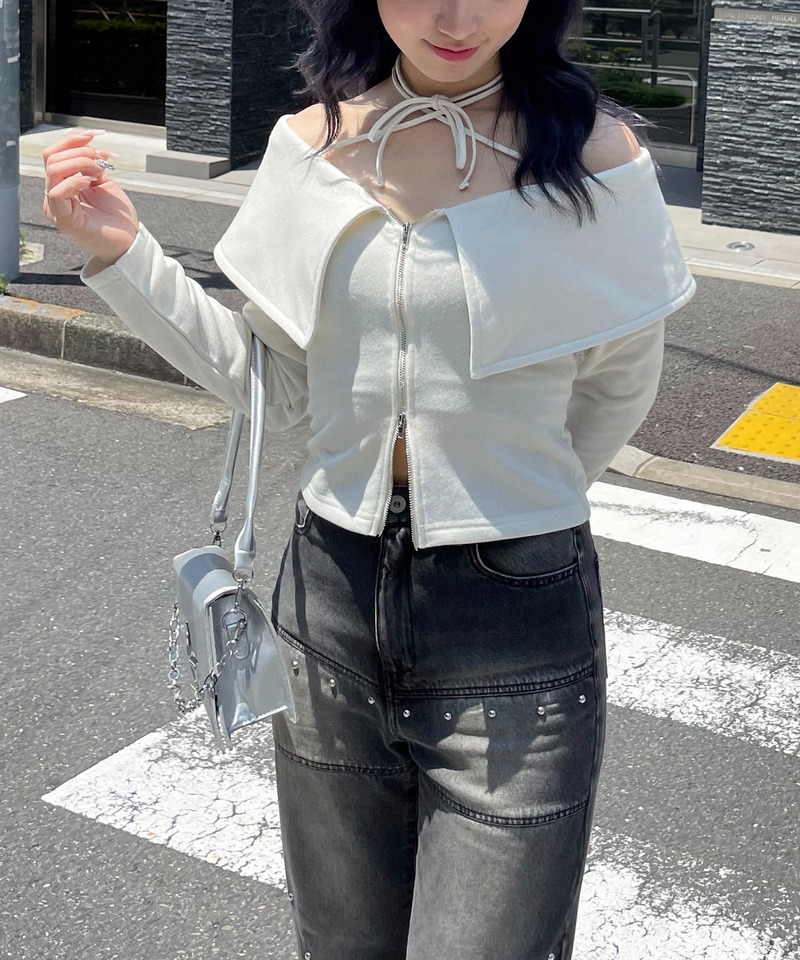 ラメスウェットオフショル 詳細画像 ホワイト 7