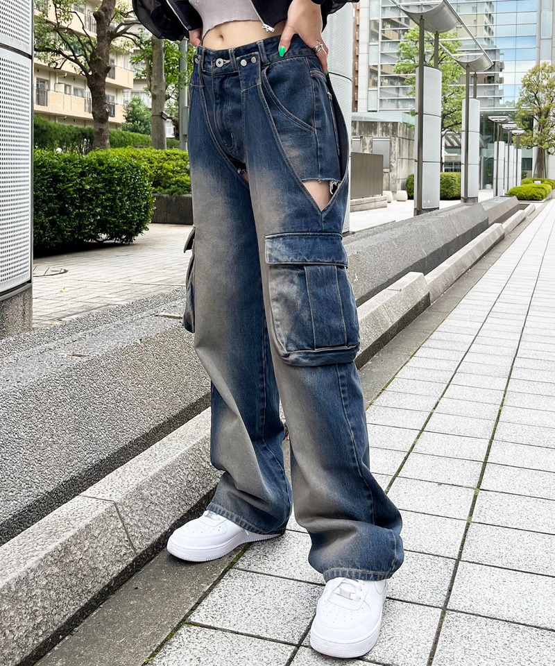 2WAYカーゴオーバーダイデニム 詳細画像 デニムブルー 12